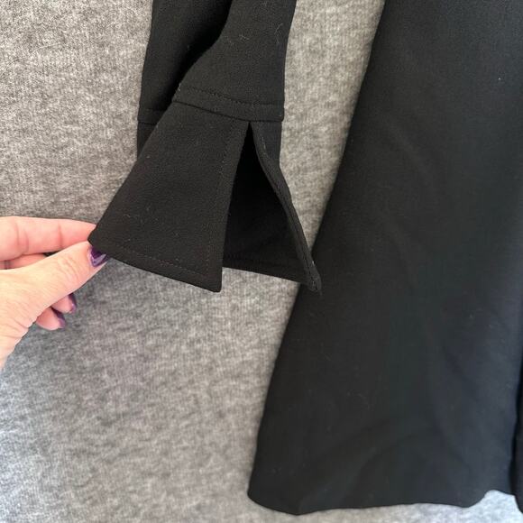 Simona Womens Long Jacket or Dress Size 12 AU* Black 100% Wool Oversized Buttons - Picture 7 of 14